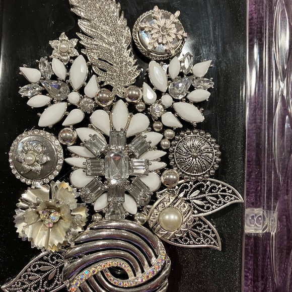 ORIGINAL JEWELRY ART COLLAGE IN GLASS FRAME. UNIQUE HANDMADE OOAK GIFT 💝 IDEA - Picture 4 of 14